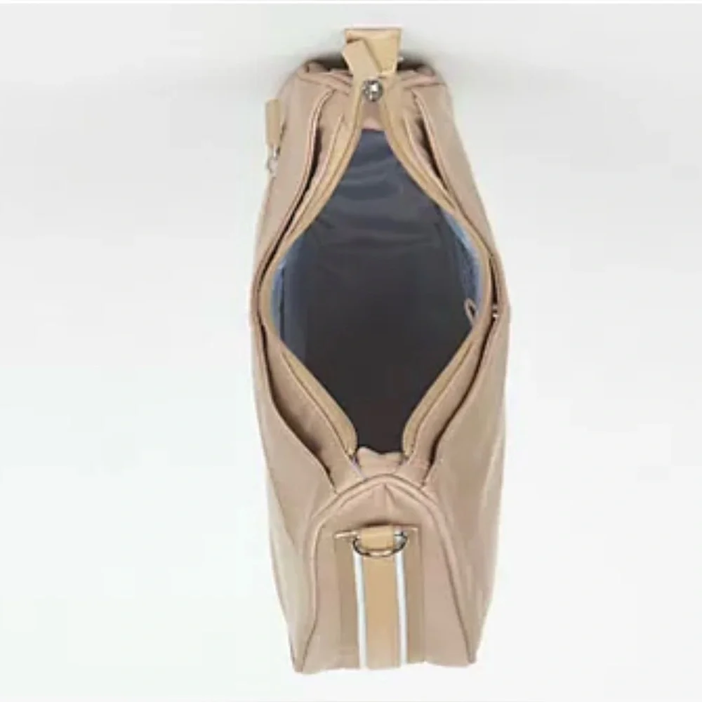 IHKWIP Side Stripe Saddle Crossbody Nylon Bag Sand Beige